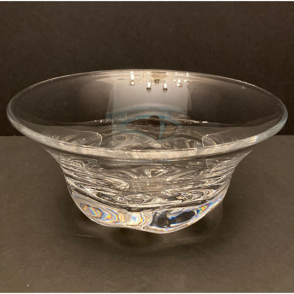 Orrefors 6.25" Wide 1598 Crystal‎ Bowl Signed Numbered Sweden